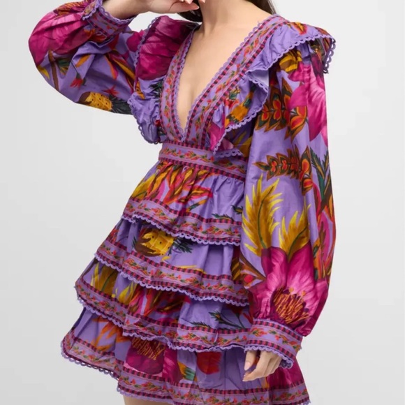 FARM RIO - Floral Purple Dress - Picture 2 of 7